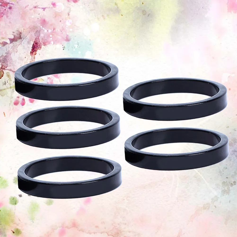 5Pcs Aluminium Alloy Bike Headset Stem Spacer Washers Set Lightweight Corrosion Resistant for Oversize Forks Stems Height