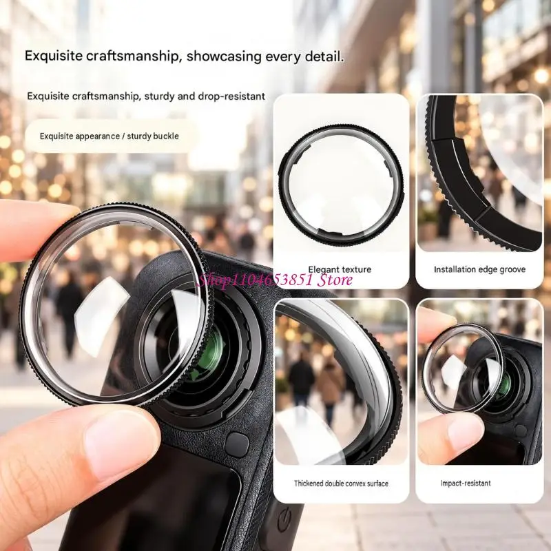 Front and Rear Camera Lens Covers for X6, Clear Domed Guards with Dark Contrasting Edges for Routine Storage and Bag Transport