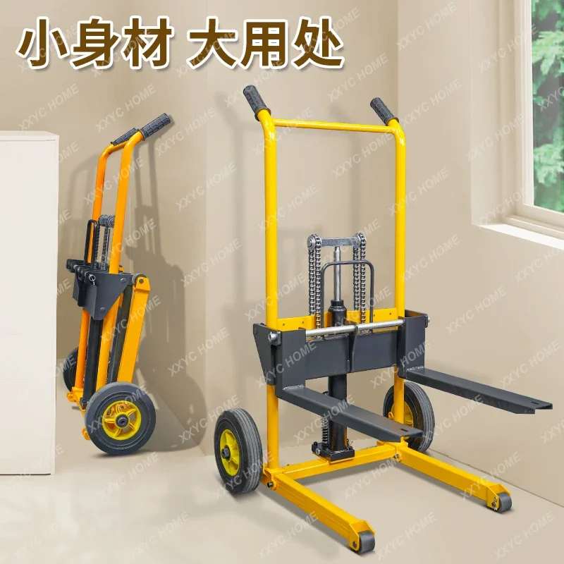 수동 미니 지게차 소형 리프트 스태커 유압 팔레트 수동 지게차