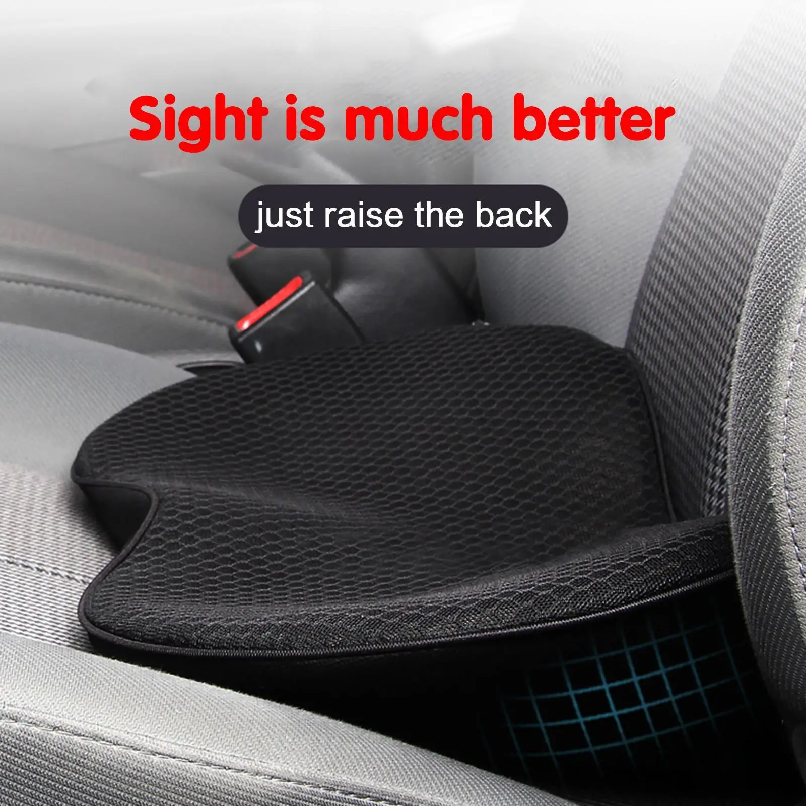 2 In 1 Multifunctional Car Seat Cushion With Memory Foam And Lumbar Support Memory Foam Car Seat Pad Breathable Driver Seat Pad