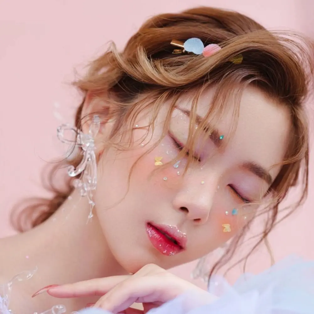 Nouveau fleur visage patchs de maquillage paillettes paillettes charme perle adhésif strass décoratif collant femmes filles