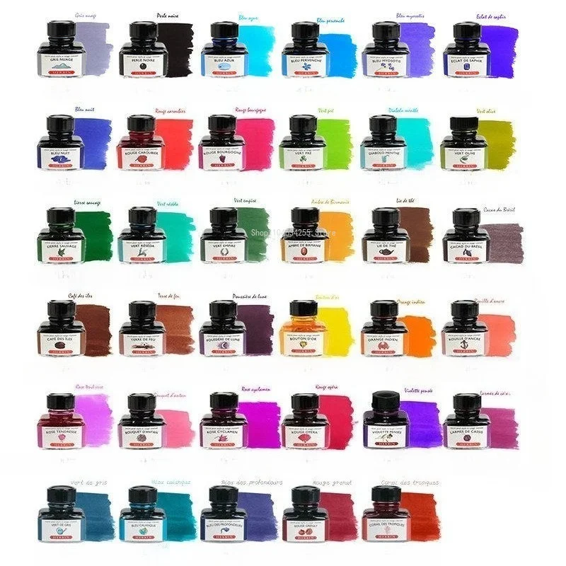 30ml Ink Bottle Non-carbon Multi Color Colored Ballpoint Pen Ink Commercial Professional Writing Tool Hand Drawing Handwriting