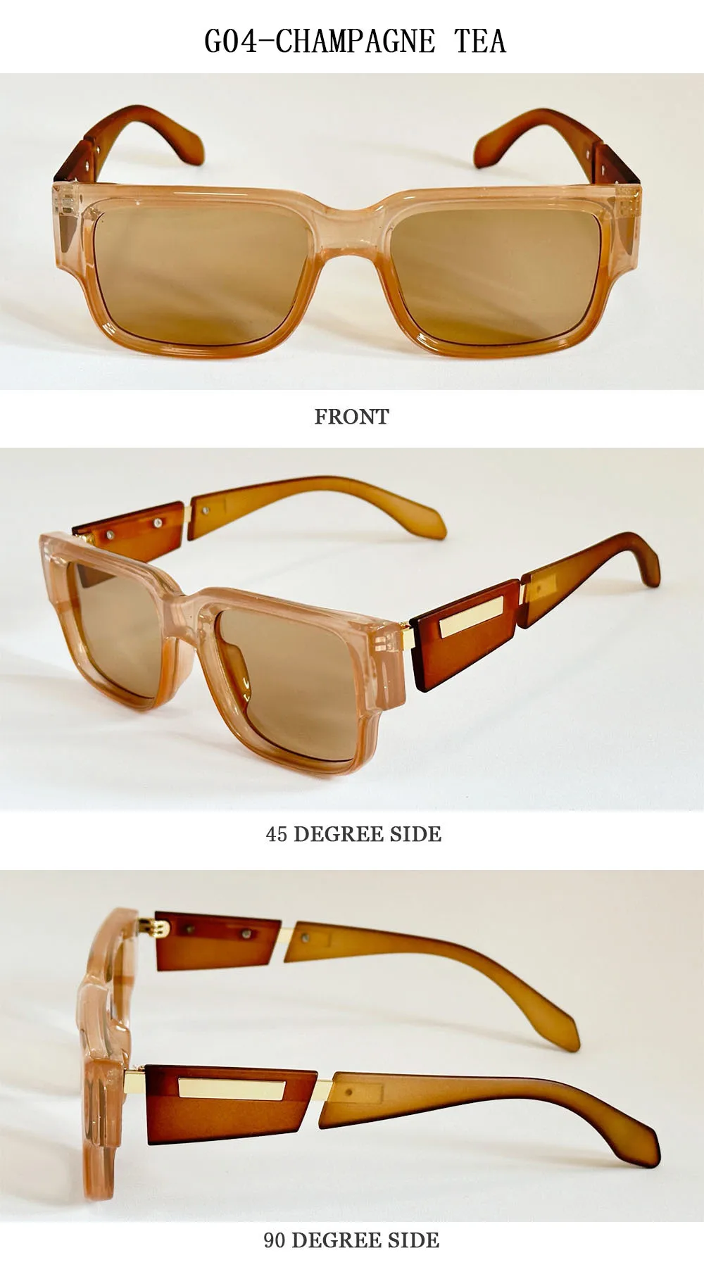Neue Quadrat Sonnenbrille Männer Luxus Sonnenbrille Frauen Vintage-Mode Gläser Sommer Urlaub Gafas De Sol Hombre Lunette Soleil Femme – Detail 17