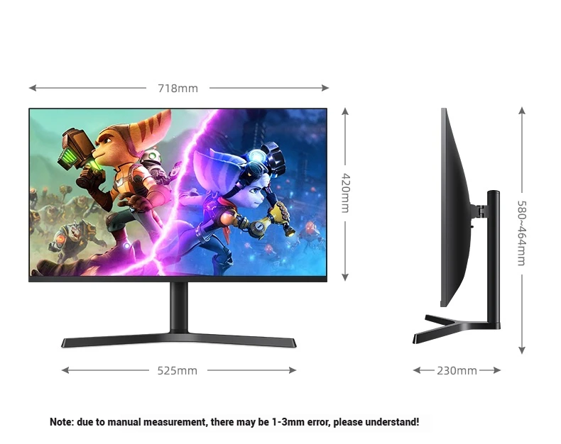 شاشة ألعاب 32 بوصة 4K 144HZ 1MS Fast IPS مع HDMI2.1+DP1.4+Type-C