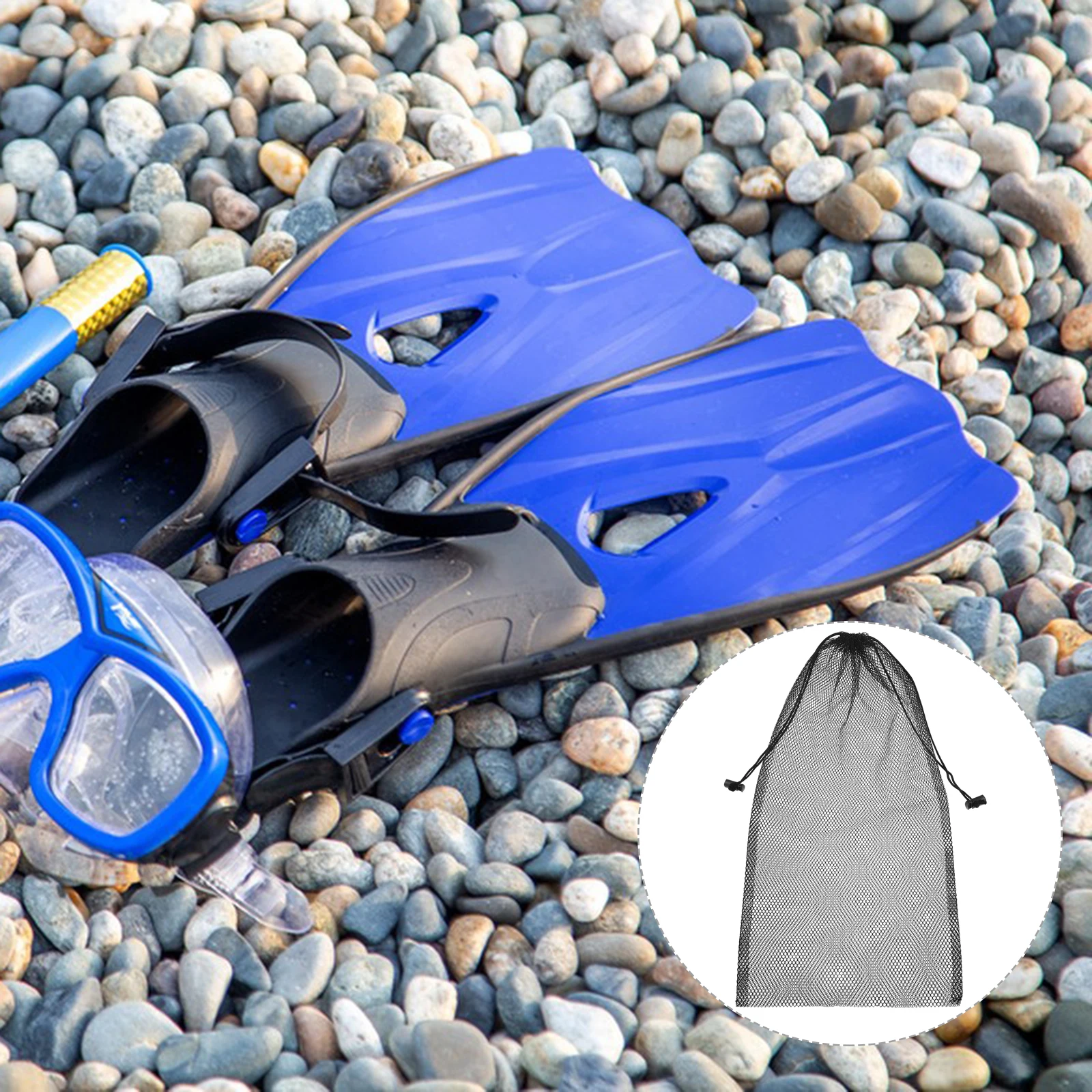 

Flipper Storage Bag Mesh Scuba Gear Snorkeling Diving Portable Drawstring Nylon Bags Equipment Dry Fast