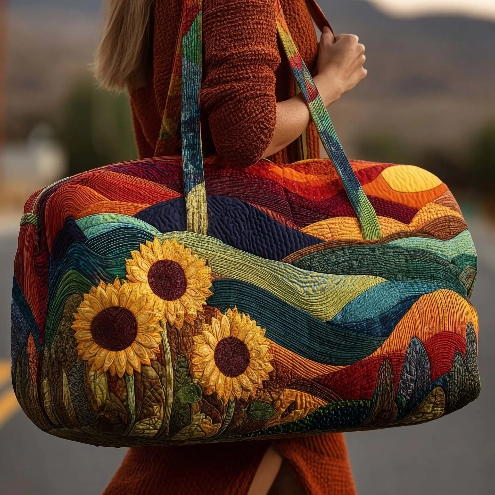 

3D Printed Quilted Bags Personalized GiftsHandbag Tote Bag Sport Bags Training Travel Bag Beach Hiking Camping