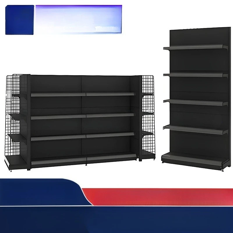large shopping malls, double-sided island  shelves, grain and oil shelves, widening and thickening department shelves