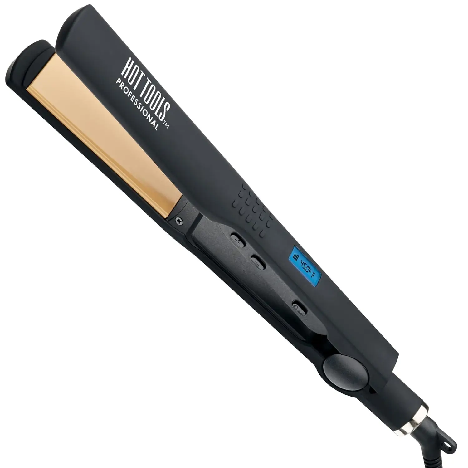 

Professional Nano Ceramic Flat Iron, 1-1/4 in Wide Plate for Fast Styling, 30 Heat Settings Up to 450°F