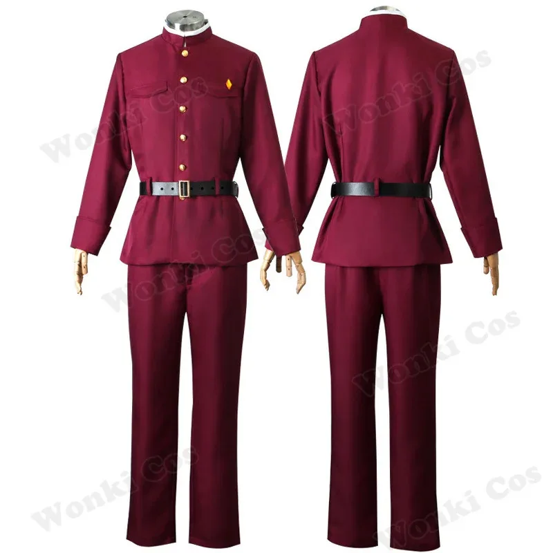 2025 12 번고 사이기쿠 조노 코스튬 헌팅독스 다크 레드 슈트 유니폼 테츠코 스에히로 테루코 오쿠라 코스프레 (모자 포함)