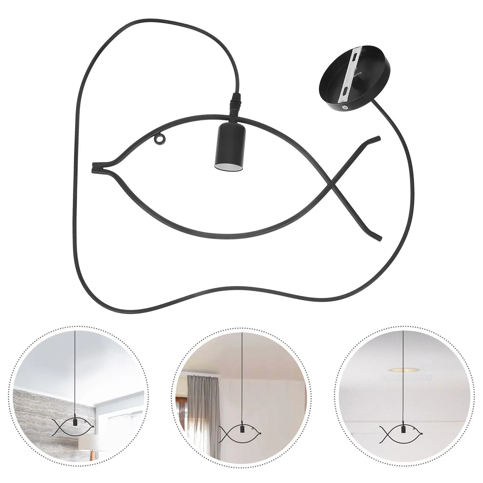 

Креативная люстра в форме маленькой рыбки из железа, регулируемая, современная, для гостиной, столовой, спальни, декоративная