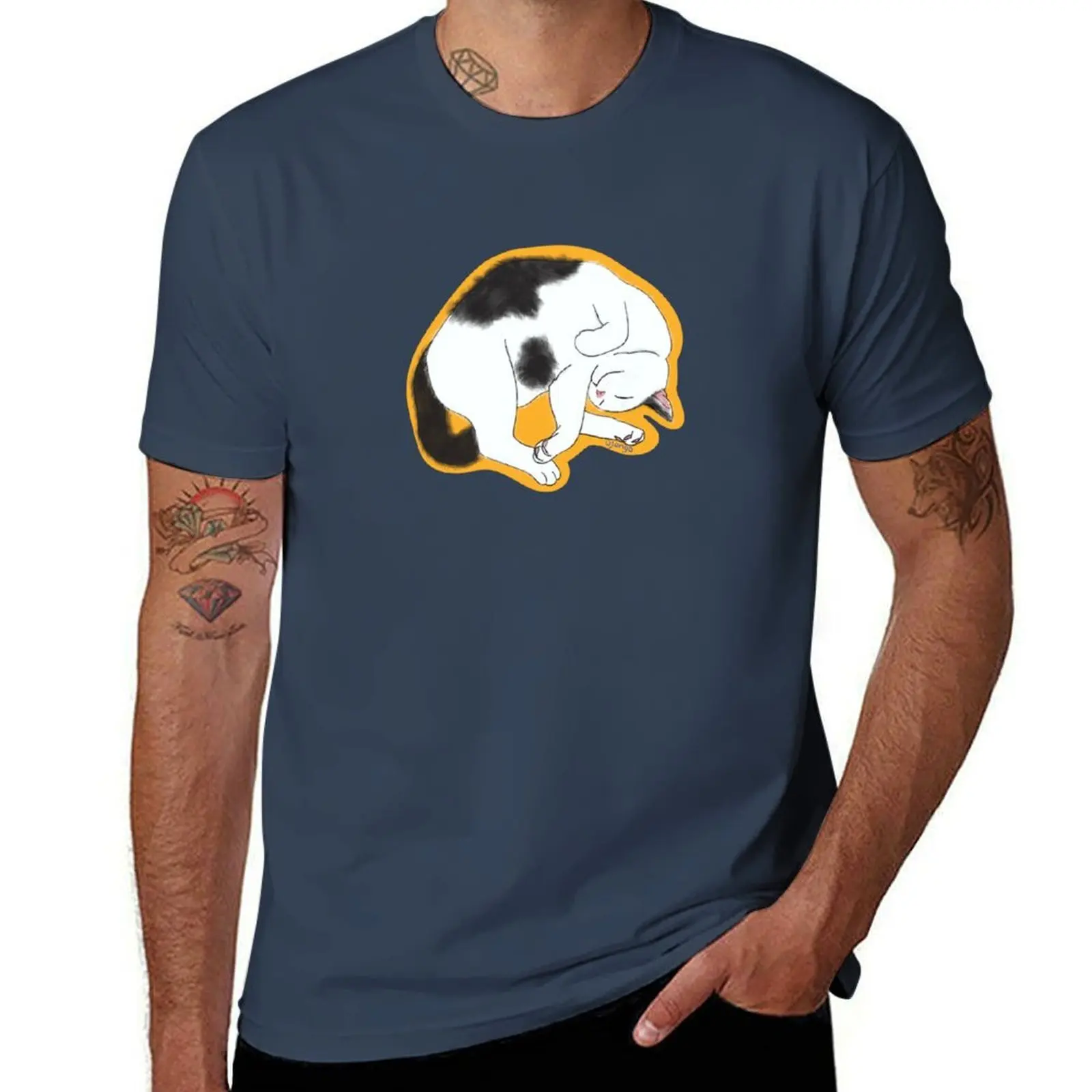 

Django the Black and White Cat T-Shirt Plus Size Outdoor Casual Top