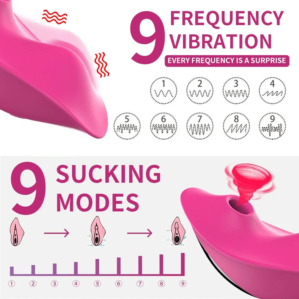 Wearable Sucking Vibrator for Women Clitoris Stimulator Remote Control Vibrating Panties Dildo Sex Toy Goods for Adults Couple