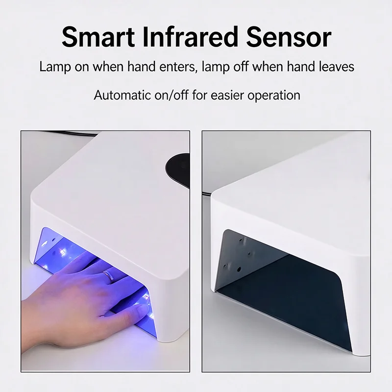 UV LED Nail Lamp 45 Beads Nail Dryer 35W 48W Rechargeable Plug-in Nail Phototherapy Machine Quick Curing Nail Art Light