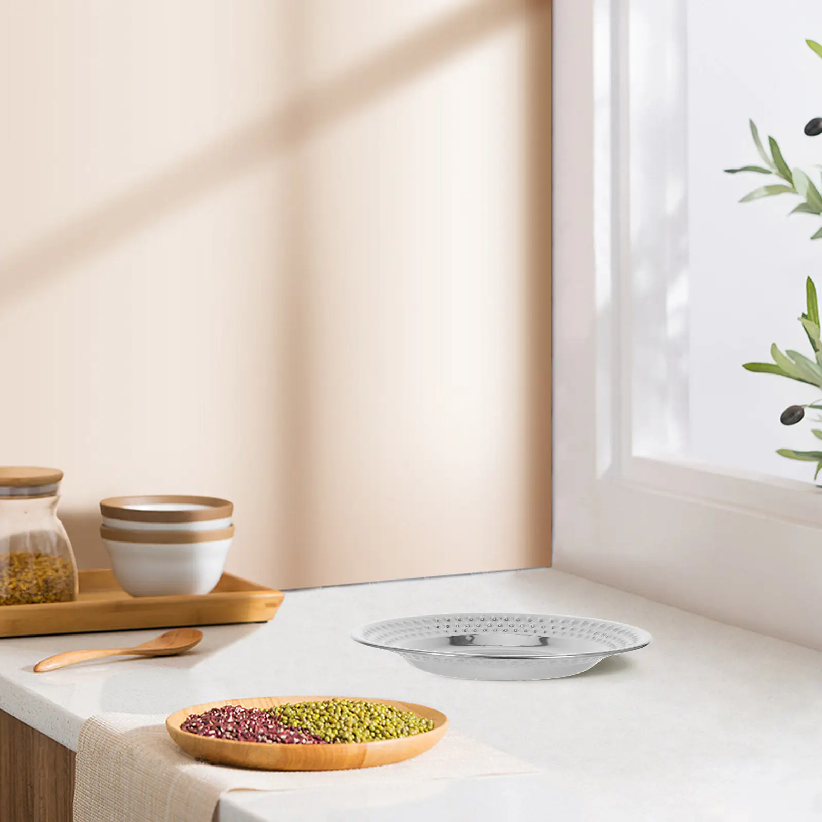 

Круглая декоративная тарелка из нержавеющей стали с эффектом ковки, элегантное блюдо для десертов, сервировочное блюдо для вечеринок, ваза для закусок