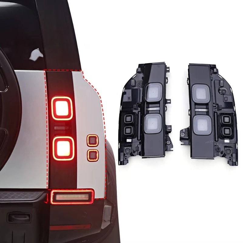 New Style Taillight Smoked Dynamic Tail Lamp for Defender L663 2020-2025 Upgrade to 2026 Style Reverse Light t001