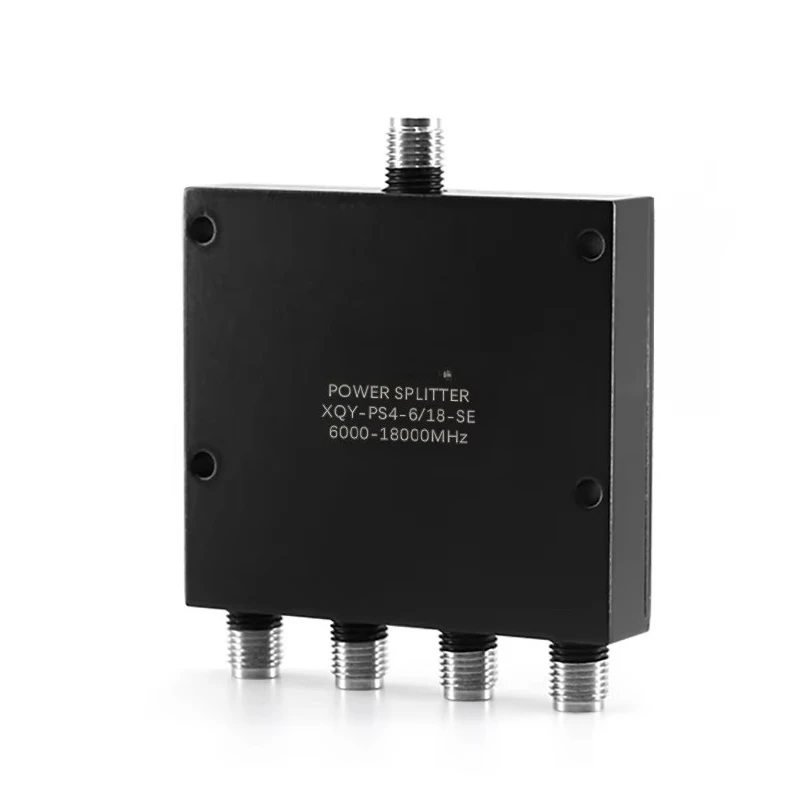 XQY-PS4-6-18-SE 4 Way RF Power Divider Combiner Microwave Components 6GHz to 18GHz Power Splitter Guangdong