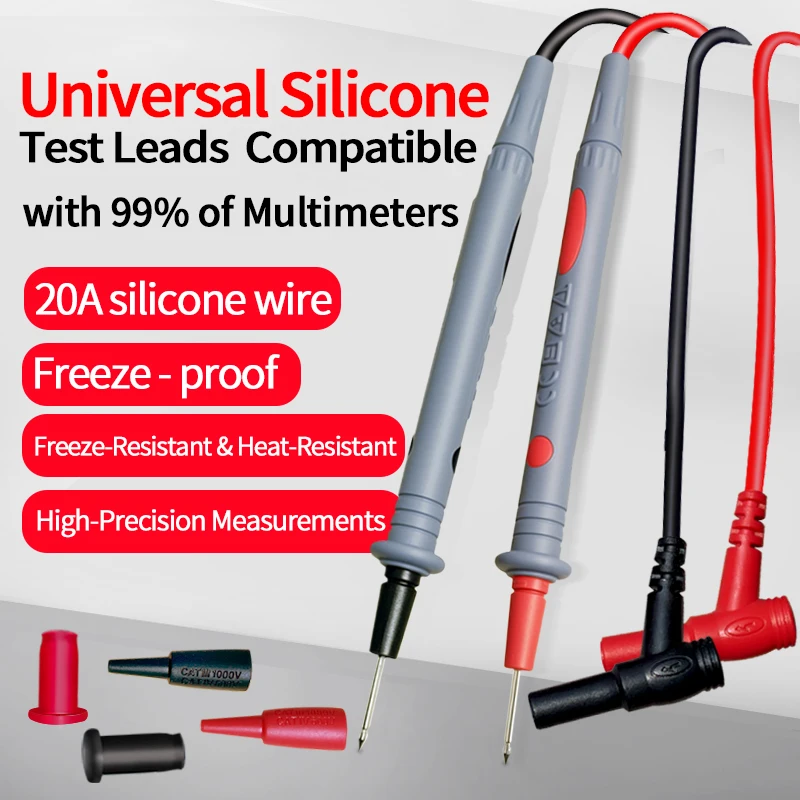ZOYI digital multimeter probe test line 1000V/20A universal needle tip multimeter pen silicone pen antifreeze