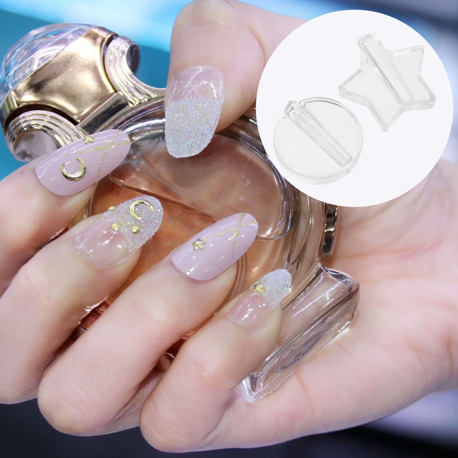 

4pcs Nail Mold Manicure Equipment Art Supplies Gel Shop Embossed Frame Bending Nail Art Tool Different Shape DIY Pattern Fit