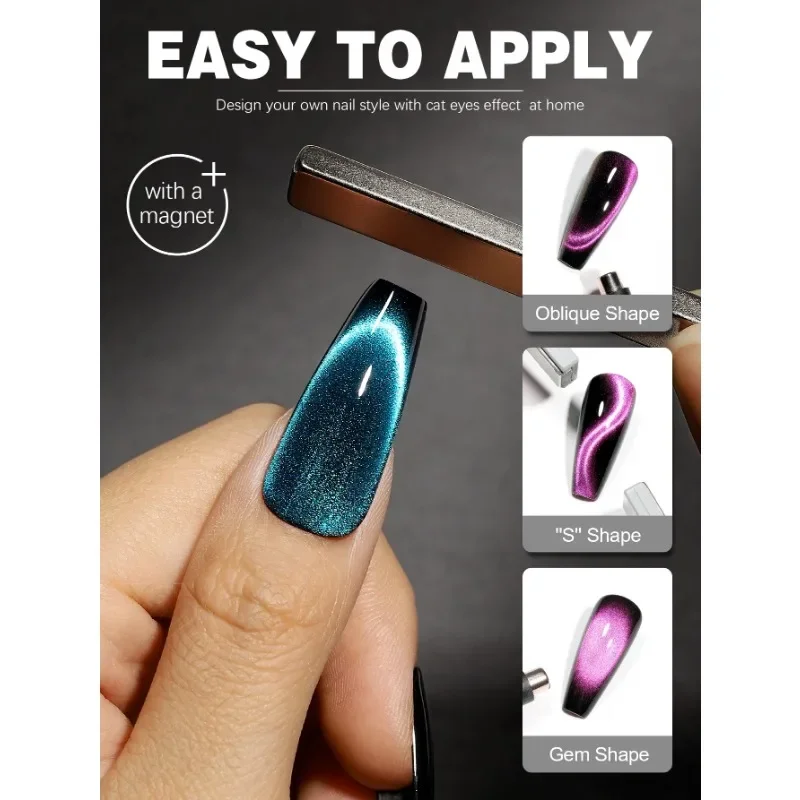 YOKEFELLOW 2024 ใหม่ Dreamland Cat Eye Gel เล็บ 10ml Dual Gloss Dreamland สี Soak Off Cat Magnetic UV เจลเคลือบเงา DIY