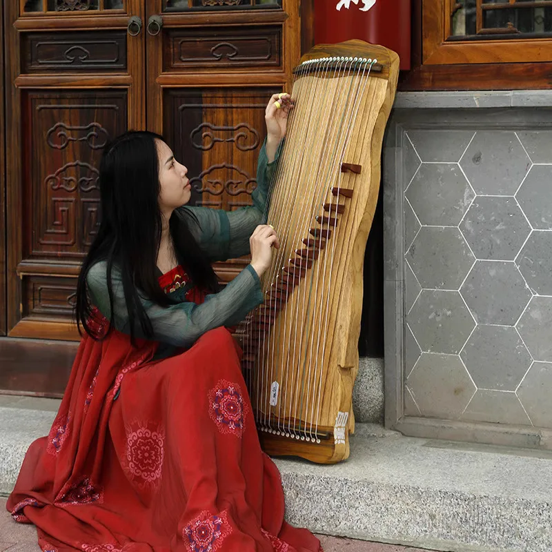 Portable Mini Guzheng 100cm 21 Strings Paulownia Wood Guqin Zither Beginner Small Guzheng Traditional Chinese Instrument Gifts