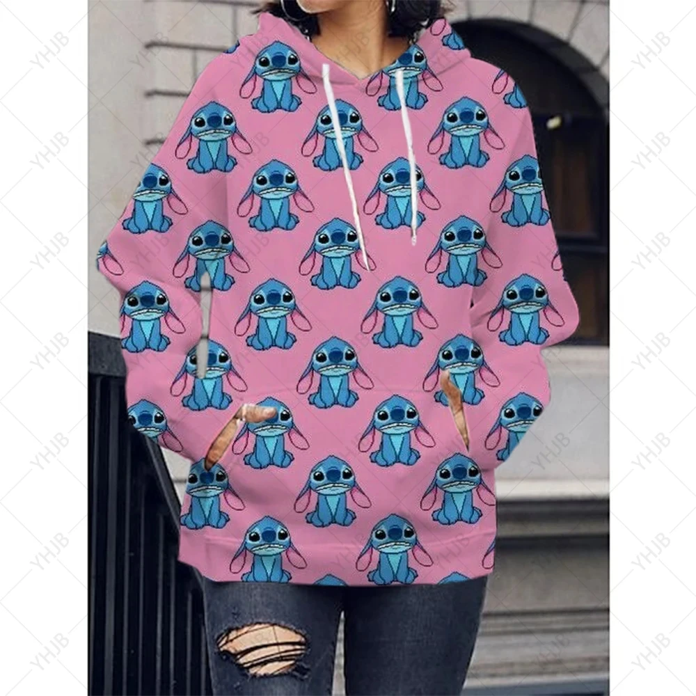 Disney-Pull unisexe Moletom pour femme avec capuche, pull unisexe, mode Harajuku