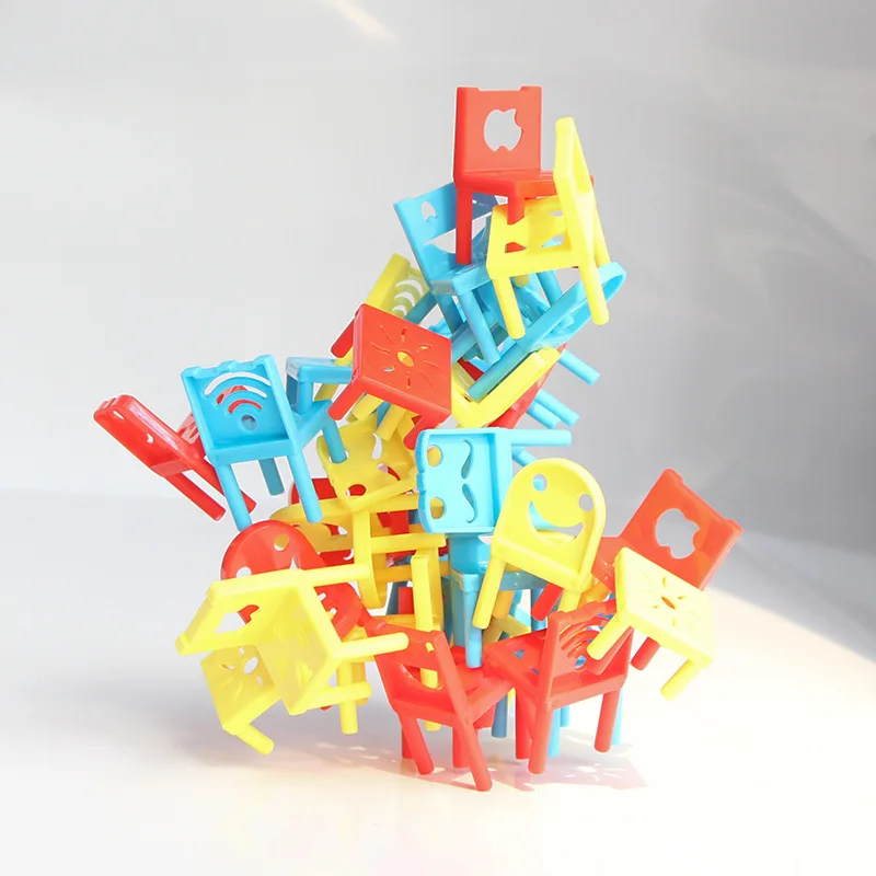 ของเล่นตัวต่อ 3 มิติ เกมฝึกทักษะกลยุทธ์ เก้าอี้ทรงตัว เกมครอบครัว เสริมสร้างพัฒนาการเด็กเล็ก เกมฝึกสมอง เกมเสริมสร้างสติปัญญา