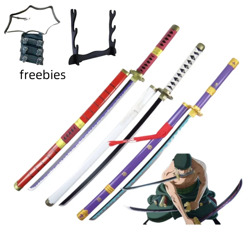 104cm Roronoa Zoro Schwert Anime One Piece Cosplay Requisitenmesser Ninja-Schwert Originalgröße Japanisches Katana Original Samurai-Säbel Spielzeug