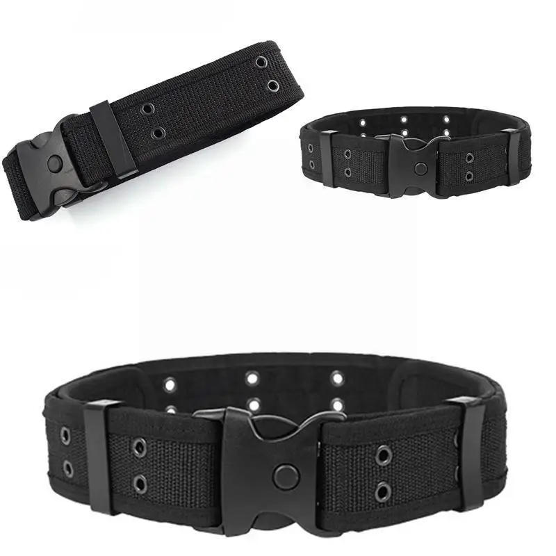 Black Outdoor Safety Training Belt Adjustable Multifunctional Lock Quick Tactical Armed Release Safety Belt