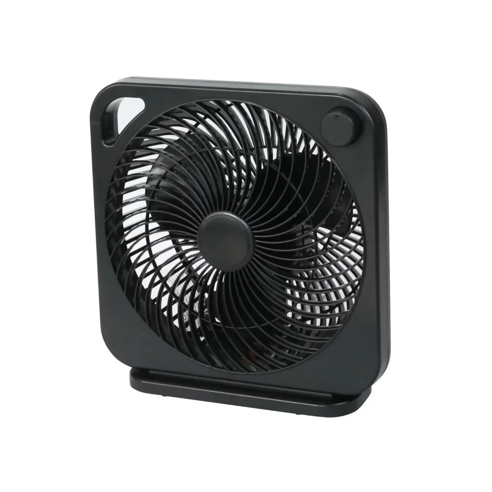 New Style 9 Inch Box Indoor Comfort Personal AC Electric Fan 3 Speeds Black Advanced Portable Handle Compact Design