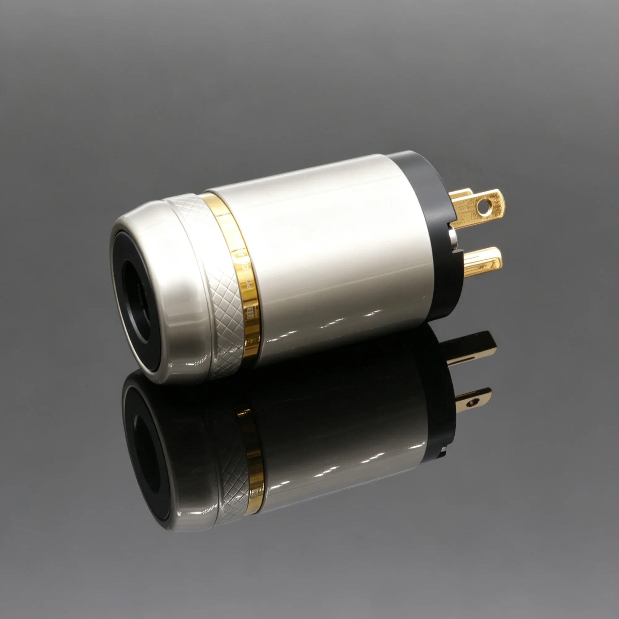 EIZZ Pure Purple Copper Gold Plated US Power Plug Rhodium Plated Tail HiFi Audio Connector for CD Amplifier Speaker Power Cord