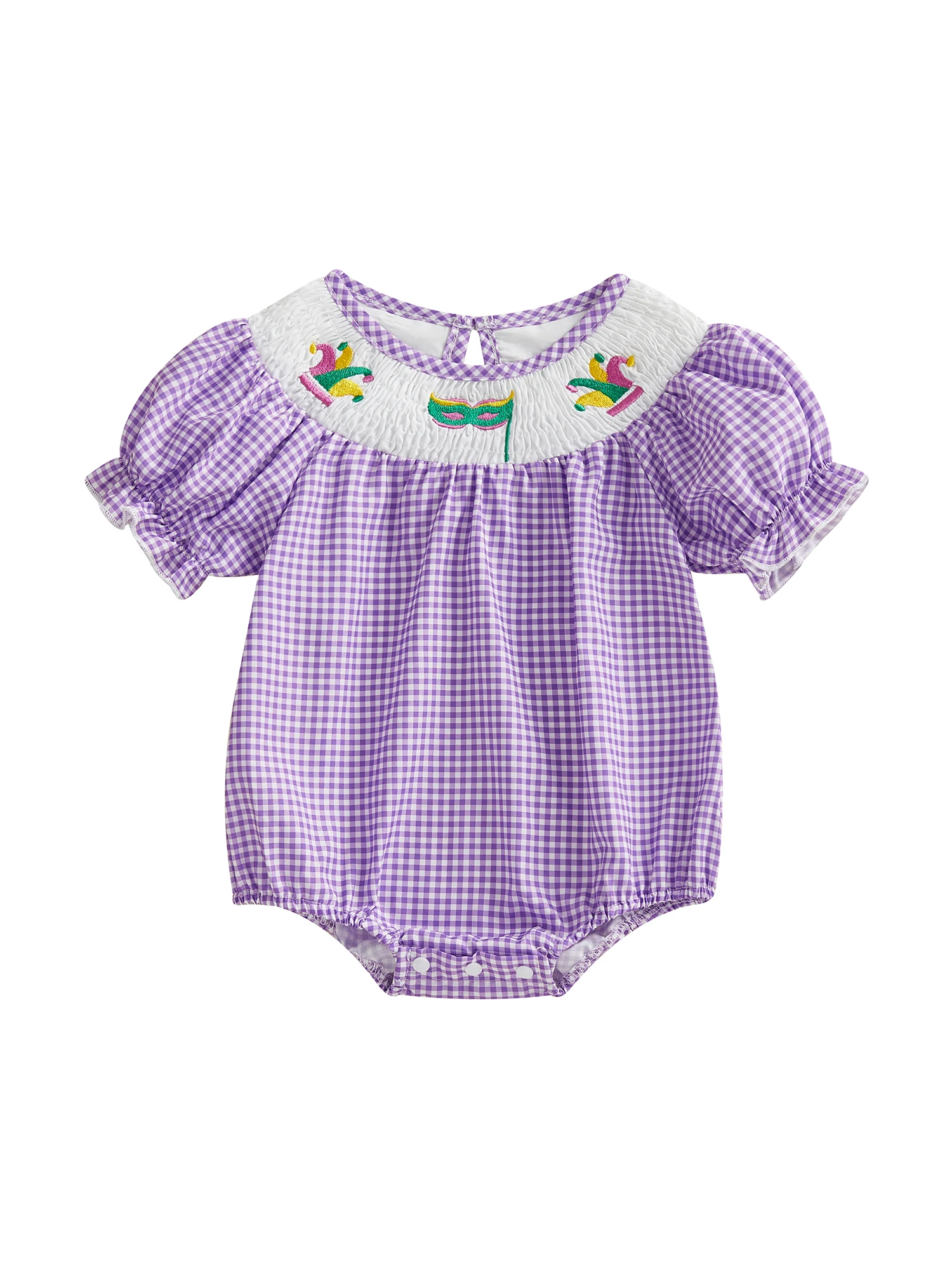 بدلة قفز للأطفال الصغار على شكل أرنب عيد الفصح مخططة ومطرزة على شكل جزرة وأكمام قصيرة كاجوال لعطلة الربيع