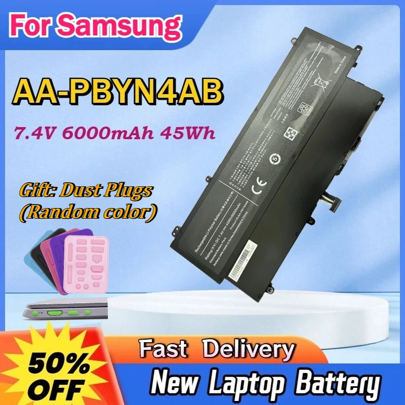 Batería para portátil AA-PBYN4AB de 7,4 V, 6000 mAh, 45 Wh, para Samsung 530U3, 530U3C, NP530V3C, NP530U3C, 535U3C, 530U3B, NP530U3B, HT3691FC700364