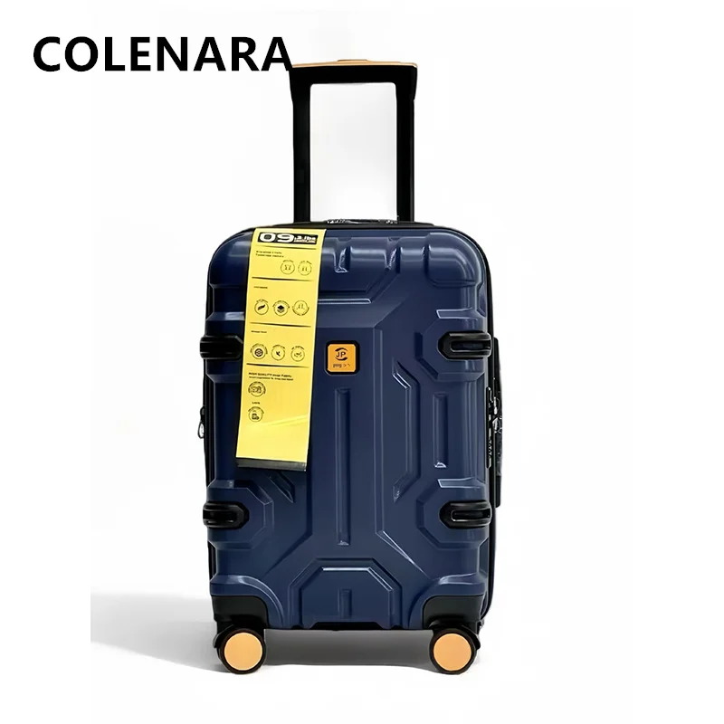 COLENARA Cabin Suitcase Three-piece ABS + PC Boarding Box Men's Trolley Case Women's Large-capacity Carry-on Travel Luggage