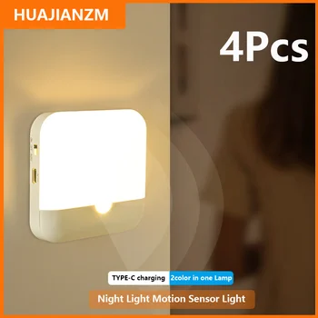 Motion Sensor Light Led Usb TYPE-C Charging Square Lamp for Bedroom Kitchen Stair Hallway…