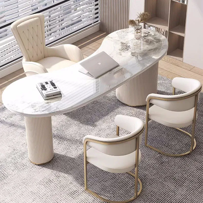 Motion Desk Table Office Economic Desks Computer Room Home Offices Furniture Bureaux Tables Work Auxiliary White Modern Luxury