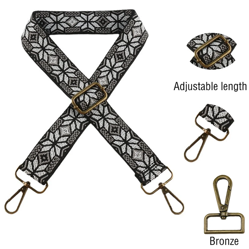 

3.8CM Nylon Shoulder Strap Diy Exquisite Embroidery Universal Fashionable Durable Precision Woven Diagonal Shoulder Strap