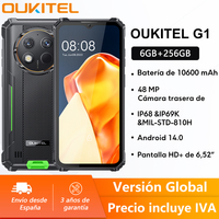 Global version Oukitel G1 rugged smartphone 6,52 ''HD + 10600mAh battery 6GB 256GB Android 14 48MP camera NFC