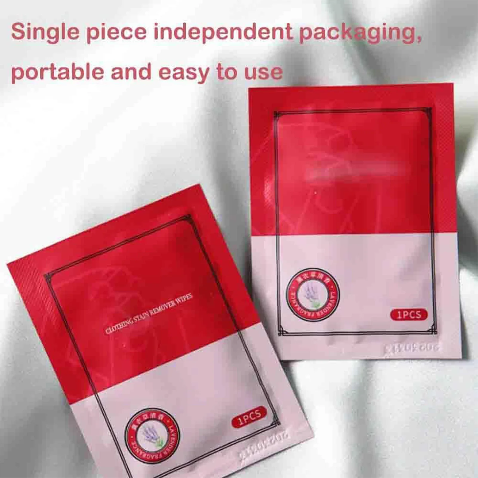 Clothes Stain Removal Wet Wipes Individual Wrapped Cleaning Wipes for Clothes Fabric Mini Instant Cleaner