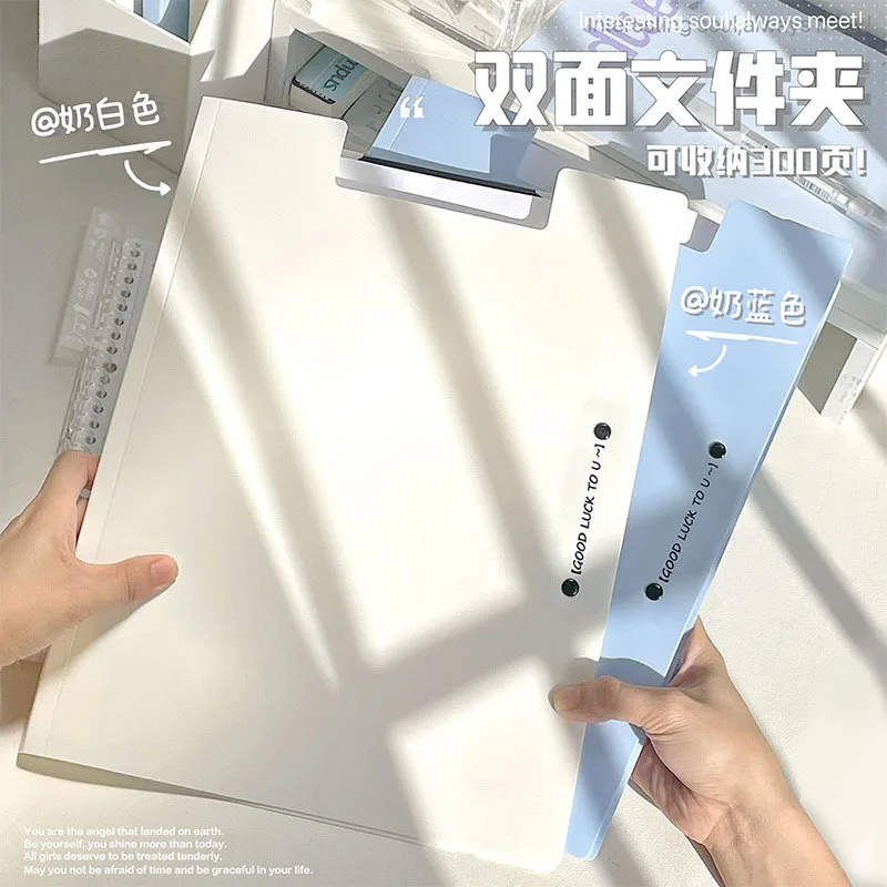 Multi Functional A4 File Folder Large Capacity Double Clips Clipboard Document Board File Organizer Office Accessories