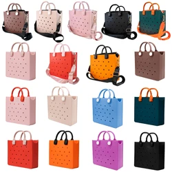 Soft EVA Colorful Women Tote Bag Outdoor Casual Beach Handbag Female Travel Bag Personalized Decoration Fashion Women Handbag