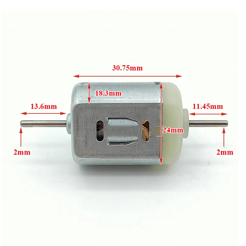 FC-280SA-4036 Dual 2mm Shaft Mini 280 Motor DC 3V 3.7V 5V 22000RPM High Speed Micro 24mm Carbon Brush Motor DIY Hobby Toy Model