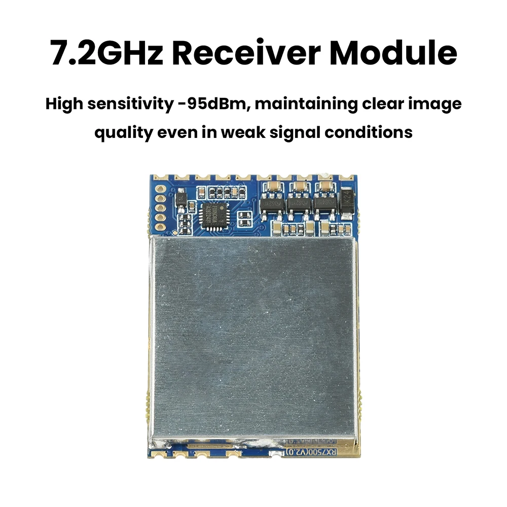 RX7500 6-7,5GHz Analoges Videoübertragungs-RF-Empfängermodul Drahtloses FPV Hohe Empfindlichkeit Klares Signal Breitband-Empfang SPI – Detail 5