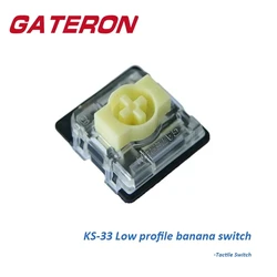 Gateron KS-33 Low Profile 2.0 Banana Switch Light 3 Pin Green RGB DIY Hot Swap Gaming Mechanical Keyboard Switches