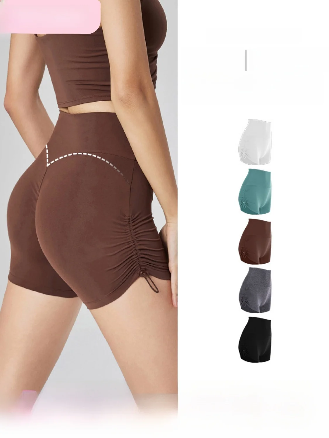 High Waist Fitness Training Sports Shorts Women's Small Size Butt Lifting Yoga Running Three-quarter Length Tight Pants