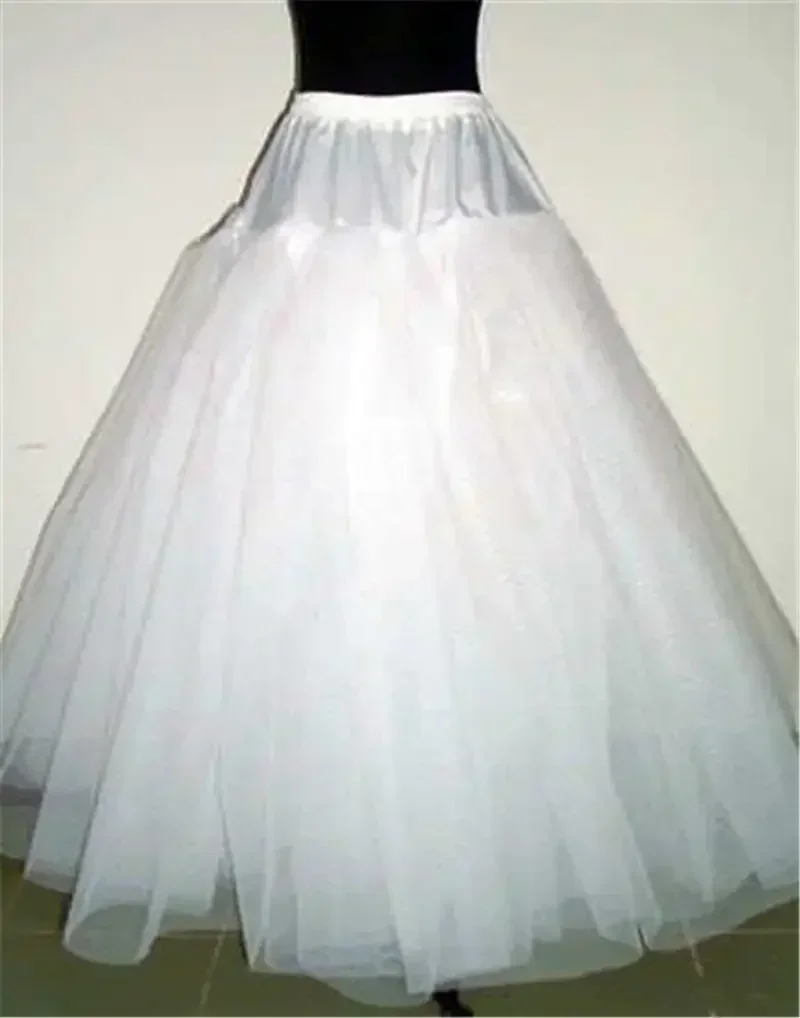 A Line 3 Layers NO Hoop Net Petticoat Underskirt for Wedding Prom Quinceanera Dresses Adjustable Sizes Crinoline