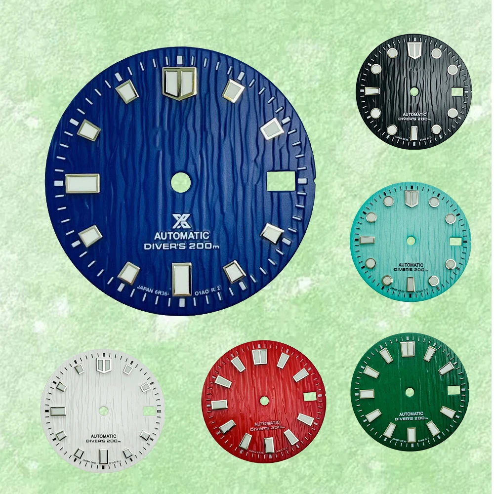 

Green Luminous S Logo Dial 28.5mm Suitable For NH35/NH36/4R/7S Japanese Automatic Movement Watch Modification Accessories