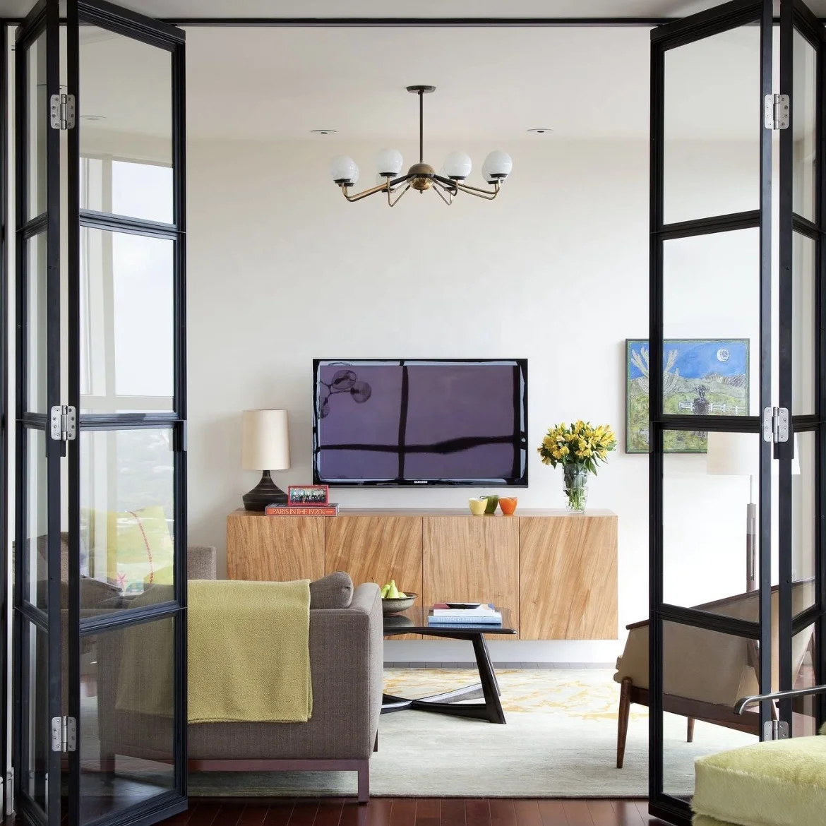 الجملة عازلة للصوت حجم قياسي الزجاج الشخصي الألومنيوم نافذة ثنائية الطي وباب النوافذ الألومنيوم