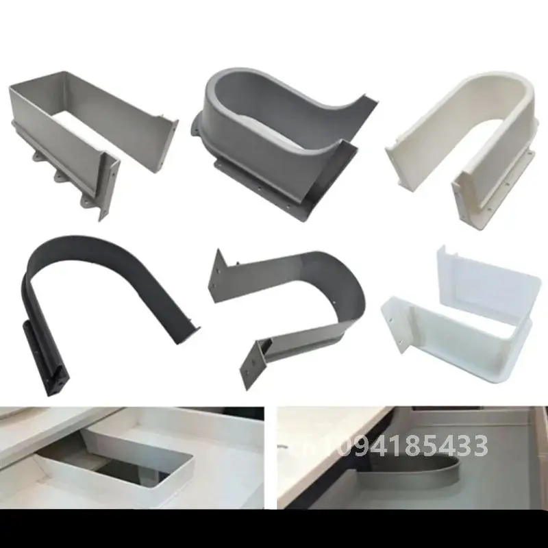 ABS Plastic U Shape For Sink Drawer Kitchen Bath Furniture Cabinet Recessed U for Sink Drainage D E F H P Type