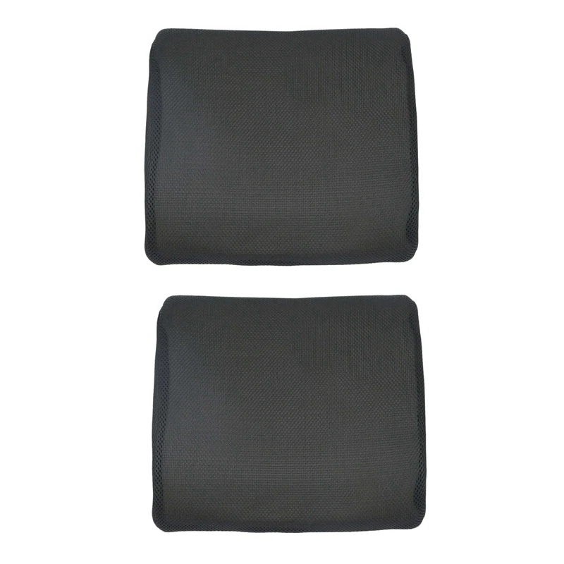 Espuma de memória Almofada de apoio lombar, assento, cadeira, escritório, casa, carro, preto, 2 pcs