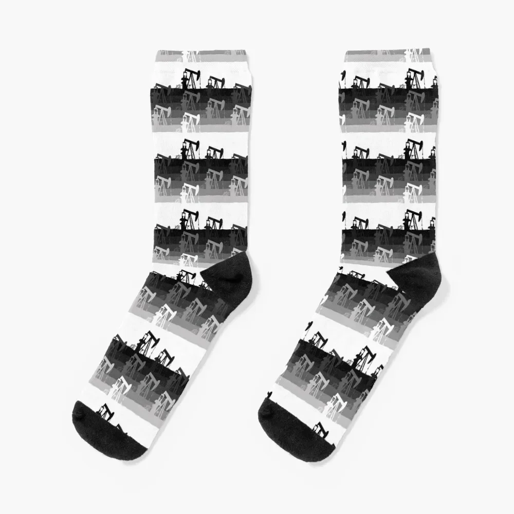 

Pump Jacks - Grey Socks anime funny sock Run Socks Female Men's